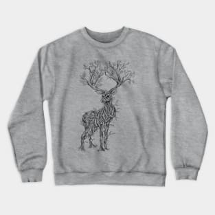 Vine Branch Stag (Sketch) Crewneck Sweatshirt